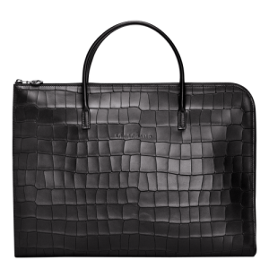 Aktovky Longchamp Croco Block S Kozene Damske Čierne | FNKUWY397