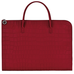 Aktovky Longchamp Croco Block S Kozene Damske Červené | HUTXBQ169