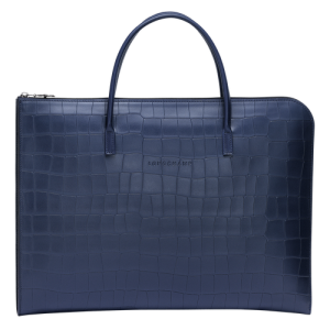 Aktovky Longchamp Croco Block S Kozene Panske Modre | JUFNDL143