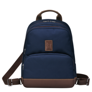Batohy Longchamp Boxford Platene Panske Modre | BHMUCO795