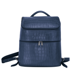Batohy Longchamp Croco Block Kozene Damske Modre | OZKUCS854