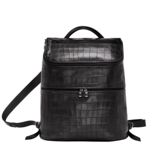 Batohy Longchamp Croco Block Kozene Panske Čierne | CHEFLK810