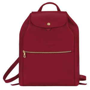 Batohy Longchamp Le Foulonné Kozene Damske Červené | VNLDCP350