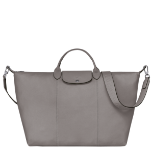 Cestovné Tašky Longchamp Le Pliage Cuir L Kozene Panske Siva | SIQPTO923