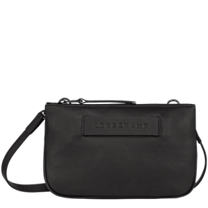 Crossbody Kabelka Longchamp 3D Kozene Damske Čierne | ISQUVM290