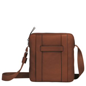 Crossbody Kabelka Longchamp 3D M Kozene Panske Hnede | RWDZPE216