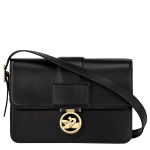 Crossbody Kabelka Longchamp Box-Trot M Kozene Damske Čierne | XGKQDE569