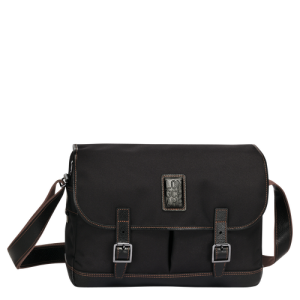 Crossbody Kabelka Longchamp Boxford Platene Panske Čierne | JUPFWO096