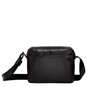 Crossbody Kabelka Longchamp Le Foulonné Kozene Panske Čierne | JYEXGN137
