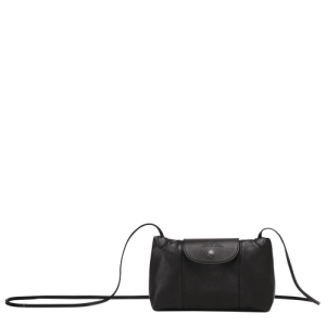 Crossbody Kabelka Longchamp Le Pliage Cuir Kozene Damske Čierne | QGYWSI804