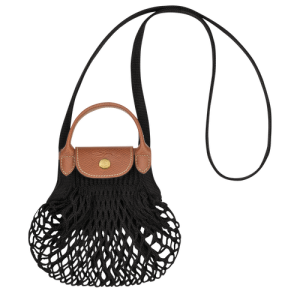 Crossbody Kabelka Longchamp Le Pliage Filet XS Platene Damske Čierne | URHETO956