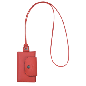 Držiteľ Karty Longchamp Le Pliage Cuir Kozene with necklace Damske Oranžové | OQSVIB039