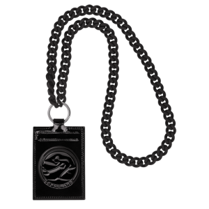 Držiteľ Karty Longchamp Le Pliage Cuir Kozene with necklace Damske Čierne | PBIXDZ902