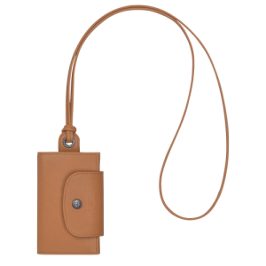 Držiteľ Karty Longchamp Le Pliage Cuir Kozene with necklace Panske Béžové | THAMXS135