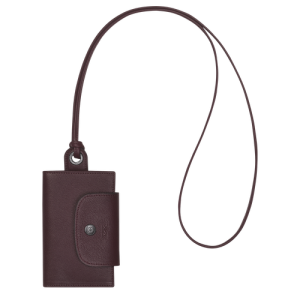 Držiteľ Karty Longchamp Le Pliage Cuir Kozene with necklace Panske Červené | WQRIJC763