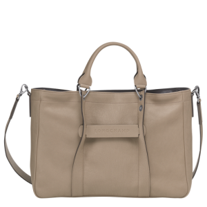 Kabelky Longchamp 3D M Kozene Damske Béžové | ROVCHX984