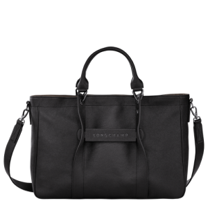 Kabelky Longchamp 3D M Kozene Damske Čierne | XBRHEV328