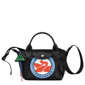 Kabelky Longchamp Le Pliage Cuir XS Kozene Damske Čierne | YVSCHL579