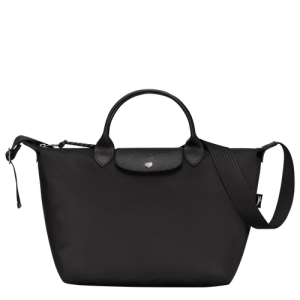 Kabelky Longchamp Le Pliage Energy M Platene, Recycled canvas Damske Čierne | FHLQMW207