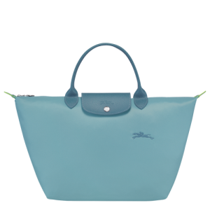 Kabelky Longchamp Le Pliage Green M Platene, Recycled canvas Damske Modre | KEAJCD174