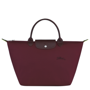 Kabelky Longchamp Le Pliage Green M Platene, Recycled canvas Damske Červené | QYGNVM547