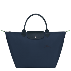 Kabelky Longchamp Le Pliage Green M Platene, Recycled canvas Damske Modre | VPCOEI291