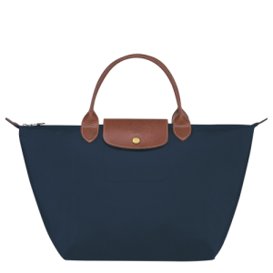 Kabelky Longchamp Le Pliage Original M Platene, Recycled canvas Damske Modre | OLEPFW907