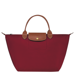 Kabelky Longchamp Le Pliage Original M Platene, Recycled canvas Damske Červené | XNOPFA541