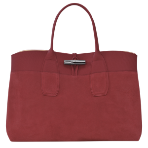 Kabelky Longchamp Roseau L Kozene Damske Červené | IEWJCM491