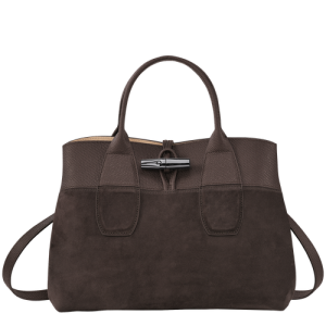 Kabelky Longchamp Roseau M Kozene Damske Hnede | AKPJMW964