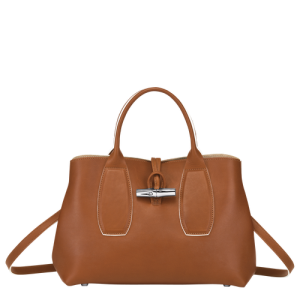Kabelky Longchamp Roseau M Kozene Damske Hnede | BIPDKH182