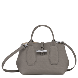 Kabelky Longchamp Roseau S Kozene Damske Siva | VLHODA815