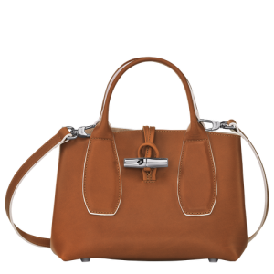 Kabelky Longchamp Roseau S Kozene Damske Hnede | WQLCOD761