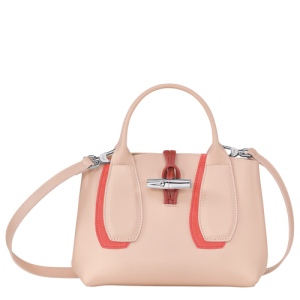 Kabelky Longchamp Roseau Shadow S Kozene Damske Ruzove | TCSZEM456