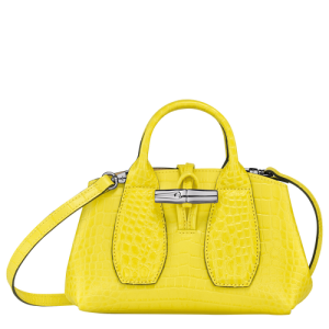 Kabelky Longchamp Roseau XS Kozene Damske Žlté | HRWPLN029