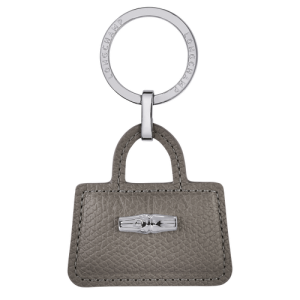 Kľúčenka Longchamp Roseau Kozene Damske Siva | XZMKCE794