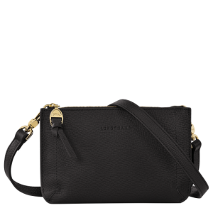 Mini Tašky Longchamp Mailbox Kozene Damske Čierne | SVEXFG250