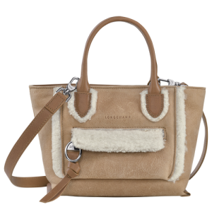 Mini Tašky Longchamp Mailbox S Kozene Damske Béžové | OKPAHR192