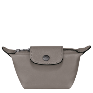 Penazenka Na Mince Longchamp Le Pliage Cuir Kozene Panske Siva | DTAQXJ741