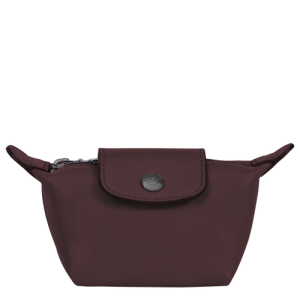 Penazenka Na Mince Longchamp Le Pliage Cuir Kozene Damske Červené | PVKYOW809