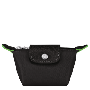 Penazenka Na Mince Longchamp Le Pliage Green Platene, Recycled canvas Panske Čierne | RCNZFS621
