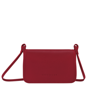 Penazenky Longchamp Le Foulonné Kozene Damske Červené | JEFDRG037