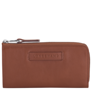 Penazenky Longchamp Long 3D Kozene Damske Hnede | TCQMEW147