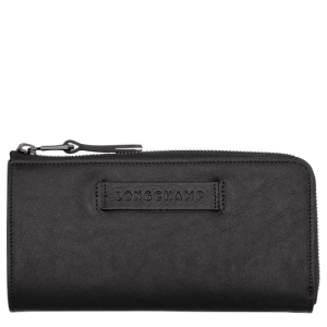 Penazenky Longchamp Long 3D Kozene Damske Čierne | VHPEFU104