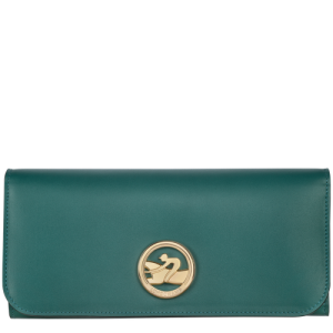 Penazenky Longchamp Long continental Box-Trot Kozene Damske Zelene | ZPXTLY916