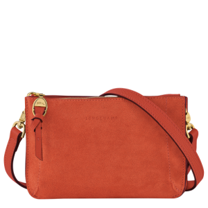 Penazenky Longchamp Mailbox Soft Kozene Damske Oranžové | GTPJUD193