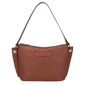 Pouches Longchamp 3D Kozene Damske Hnede | LJYZWM439
