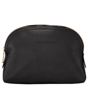 Pouches Longchamp Le Foulonné Kozene Damske Čierne | BMXGUI964