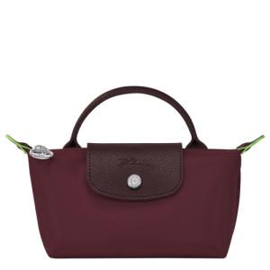 Pouches Longchamp Le Pliage Green Platene, Recycled canvas Damske Červené | AKNLDV910