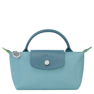 Pouches Longchamp Le Pliage Green Platene, Recycled canvas Damske Modre | YGPQWZ413